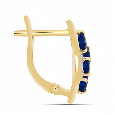 BUY 14K WITH NATURAL BLUE SAPPHIRE GEMSTONE EARRING