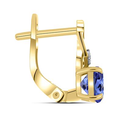 BUY 14K GOLD WITH NATURAL TANZANITE GEMSTONE EARRING