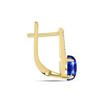 BUY 14K GOLD WITH TANZANITE GEMSTONE EARRING