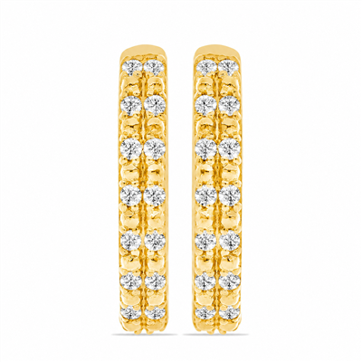 BUY 14K GOLD CVD DIAMOND GEMSTONE CLUSTER EARRING