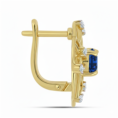 BUY LONDON TOPAZ GEMSTONE EARRING IN 14K GOLD