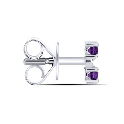 BUY 925 SILVER WITH AFRICAN AMETHYST GEMSTONE EARRING