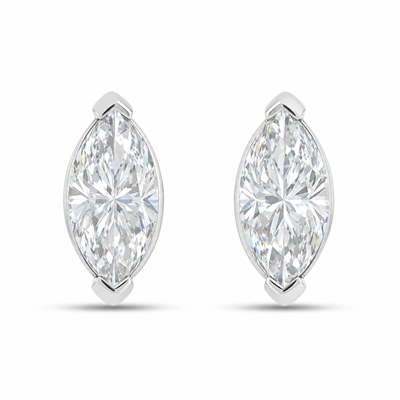 BUY 925 SILVER NATURAL WHITE MOISSANITE GEMSTONE EARRING
