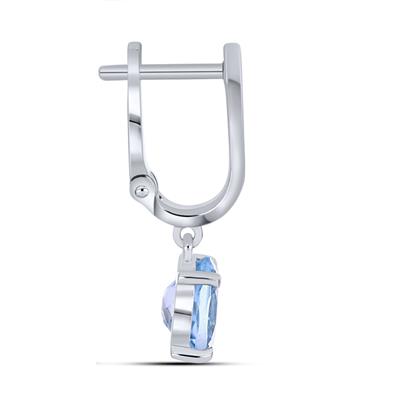BUY 925 SILVER WITH SKY BLUE TOPAZ GEMSTONE DROP EARRING