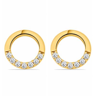 BUY 14K GOLD WITH REAL CVD DIAMOND GEMSTONE EARRING