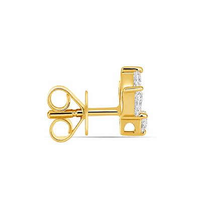 BUY REAL CVD DIAMOND GEMSTONE WITH FLOWER EARRING IN 14K GOLD