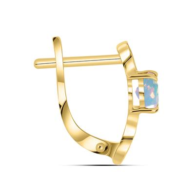 BUY 14K GOLD WITH ETHIOPIAN OPAL GEMSTONE EARRING