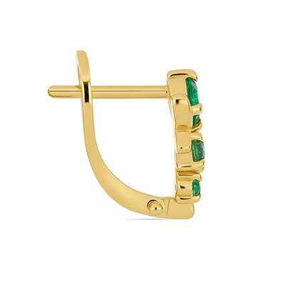 BUY 14K GOLD WITH EMERALD GEMSTONE EARRING