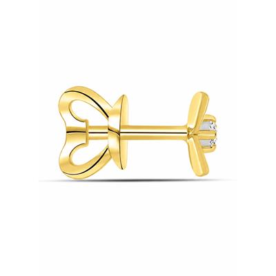 BUY 14K Gold Flower Stud Earrings with CVD Diamond