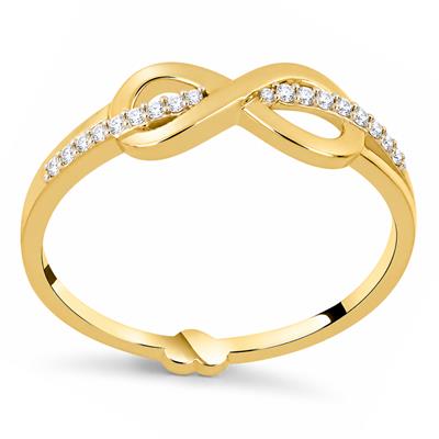 BUY 14K Gold Infinity Ring with CVD Diamonds GEMSTONE