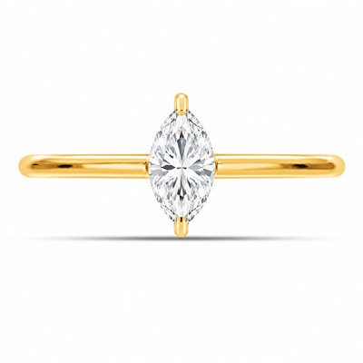 BUY REAL CVD DIAMOND GEMSTONE SINGLE STONE RING IN 14K GOLD 