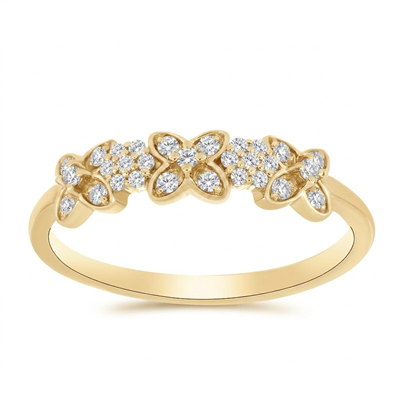 BUY REAL CVD DIAMOND CLUSTER RING IN 14K GOLD