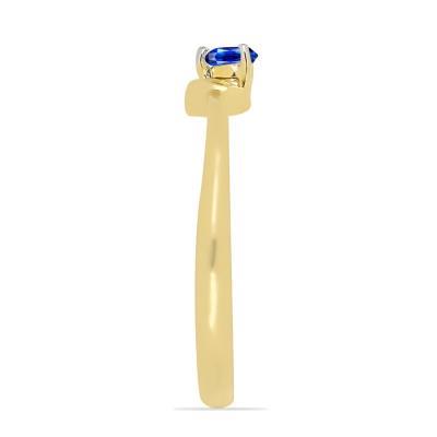 BUY 14K GOLD NATURAL BLUE SAPPHIRE GEMSTONE SINGLE STONE RING