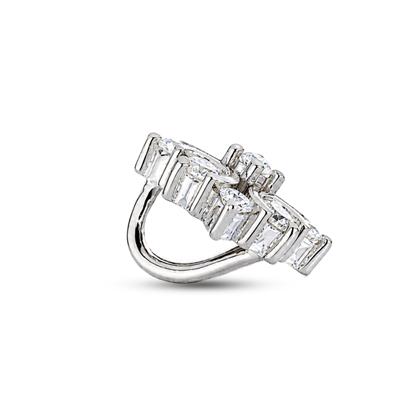 BUY WHITE MOISSANITE GEMSTONE PENDANT IN STERLING SILVER