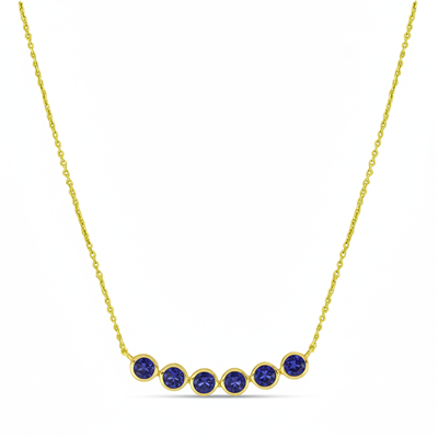 BUY 14K GOLD WITH NATURAL TANZANITE GEMSTONE PENDANT
