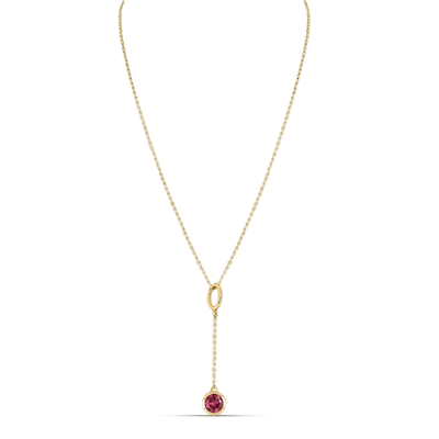 BUY 14K GOLD WITH PINK TOURMALINE GEMSTONE PENDANT