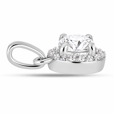 BUY 925 SILVER WITH NATURAL WHITE MOISSANITE GEMSTONE PENDANT
