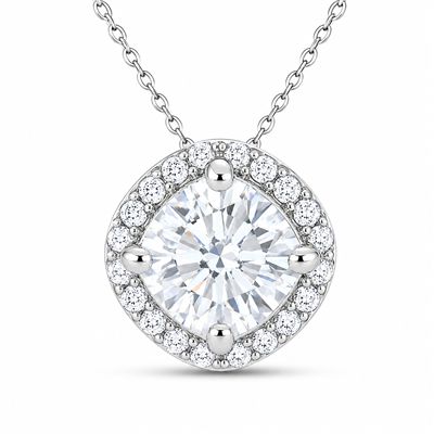 BUY 925 SIVER WHITE MOISSANITE GEMSTONE PENDANT