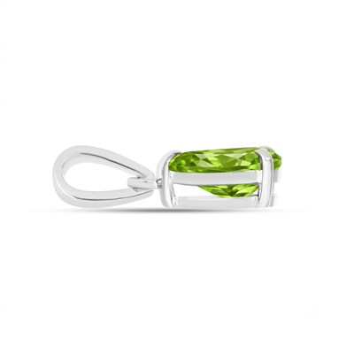 BUY 925 SILVER WITH PERIDOT GEMSTONE SINGLE STONE PENDANT