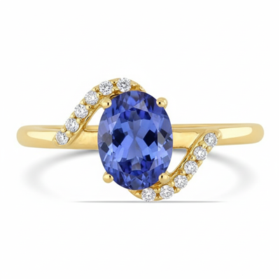 BUY 14K GOLD TANZANITE GEMSTONE CLASSIC RING