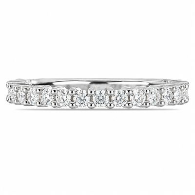 BUY 925 SILVER WITH WHITE MOISSANITE GEMSTONE ENGAGMENT BAND RING