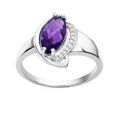 BUY 925 SILVER RING WITH AFRICAN AMETHYST GEMSTONE