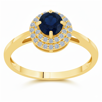 BUY BLUE SAPPHIRE GEMSTONE RING IN 14K GOLD