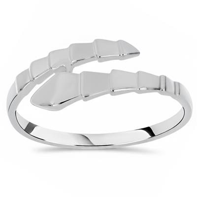 BUY 925 STERLING SILVER MINIMALIST BAMBOO-INSPIRED OPEN RING