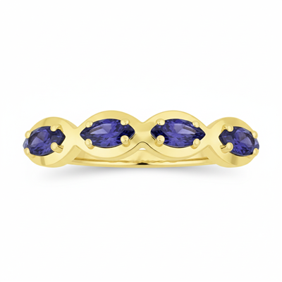 BUY 14K YELLOW GOLD WITH TANZANITE GEMSTONE RING