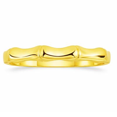 BUY 925 SILVER PLAIN WITH MOLTEN METAL RING IN GOLD PALTED