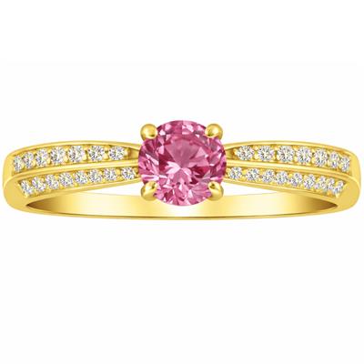 BUY 14K GOLD WITH PINK TOPAZ GEMSTONE CLASSIC RING