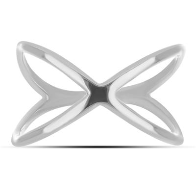 BUY 925 SILVER CROSS PLAIN RING
