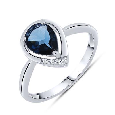 BUY 925 SILVER WITH LONDON BLUE TOPAZ GEMSTONE RING