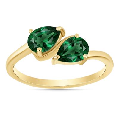 BUY 14K GOLD WITH GREEN TOURMALINE GEMSTONE RING