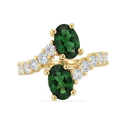 BUY 14K YELLOW GOLD WITH GREEN TOURMALINE GEMSTONE RING