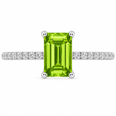 BUY NATURAL PERIDOT GEMSTONE RING IN 925 STERLING SILVER Solitaire Rings