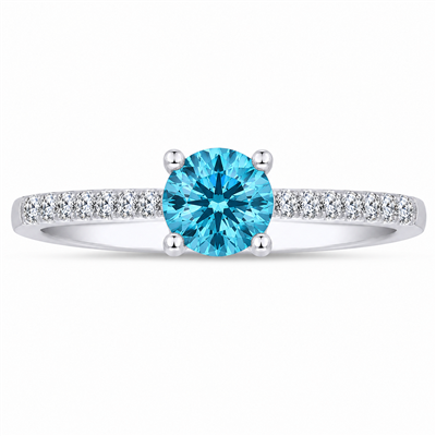 BUY 925 SILVER NATURAL APATITE GEMSTONE ENGAGMENT WOMEN RING