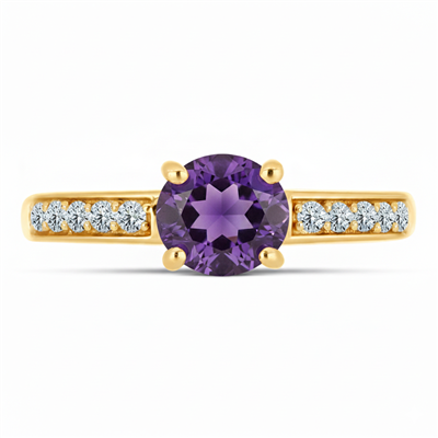 BUY 14K GOLD WITH AMETHYST GEMSTONE RING WHOLESALER