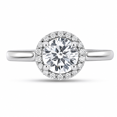 BUY 925 SILVER WITH NATURAL MOISSANITE GEMSTONE HALO RING