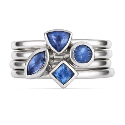 BUY 925 SILVER WITH BLUE KYANITE GEMSTONE MOLTEN RING