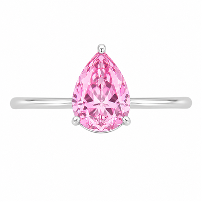 BUY 925 SILVER WITH NATURAL PINK TOPAZ GEMSTONE SINGLE STONE RING