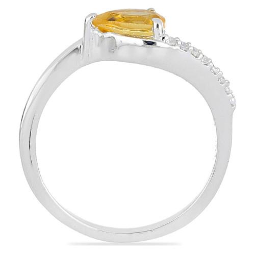 0.72 CT YELLOW SAPPHIRE SILVER RINGS #VR030331
